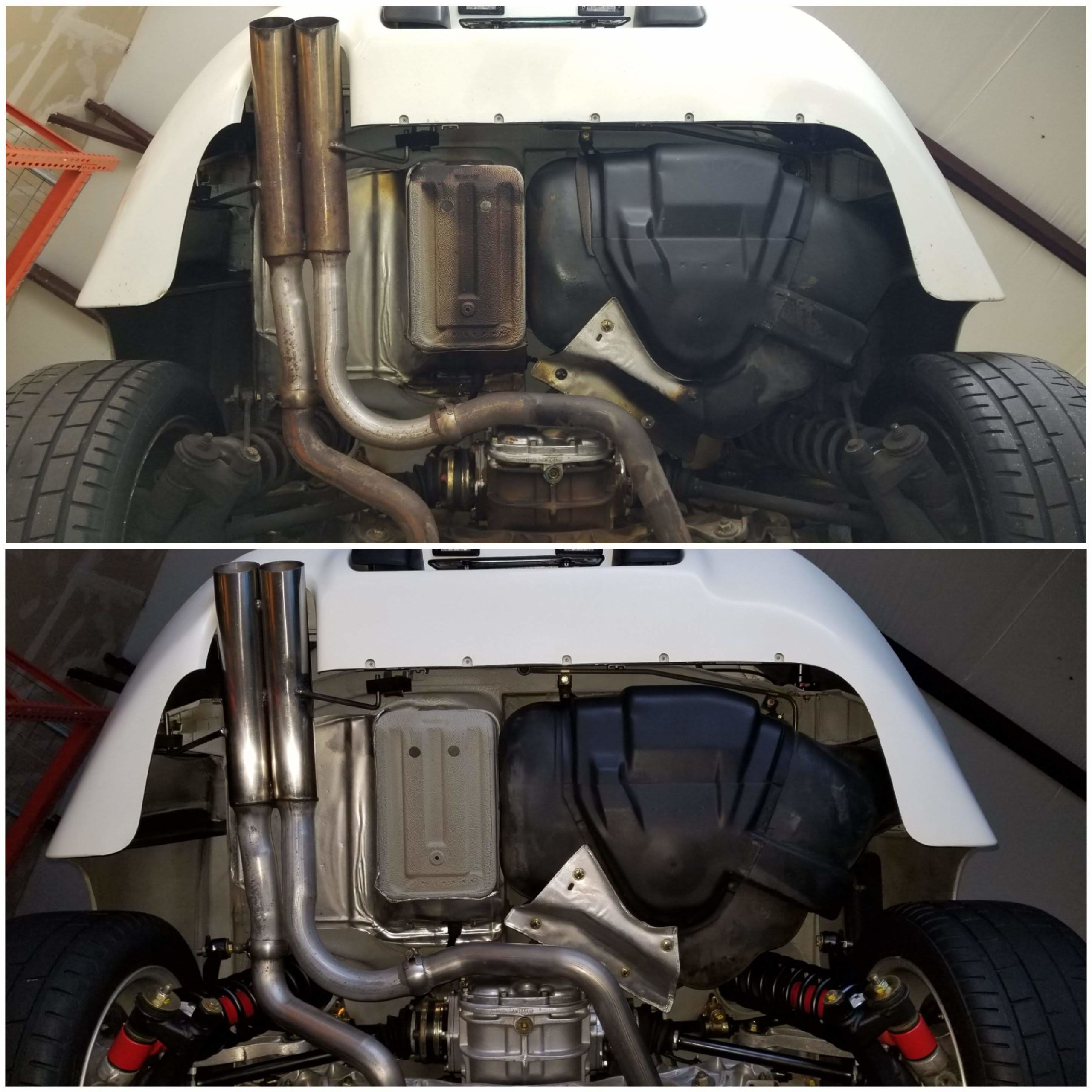 Before and after cleaning and repairing