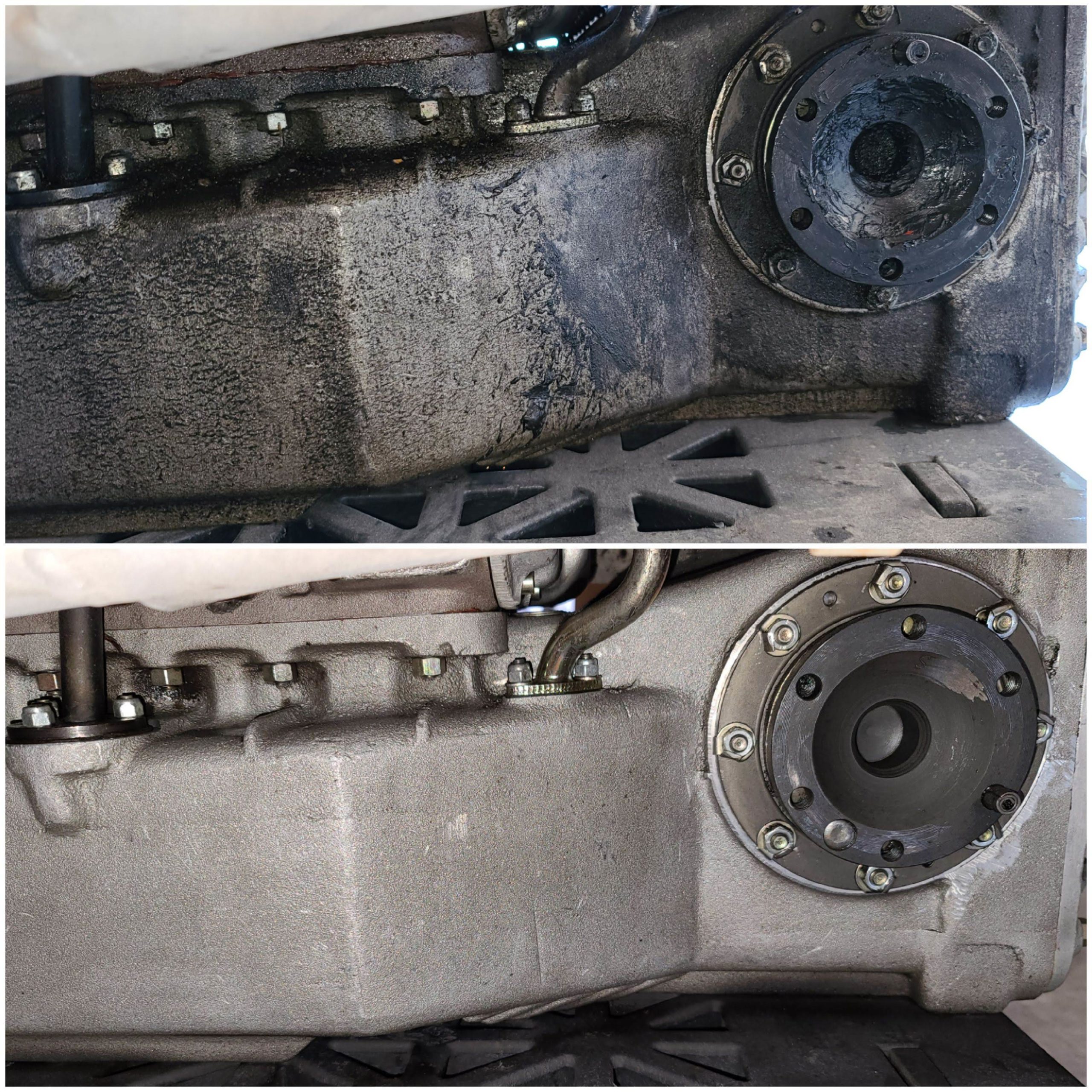 Before and after cleaning and repairing